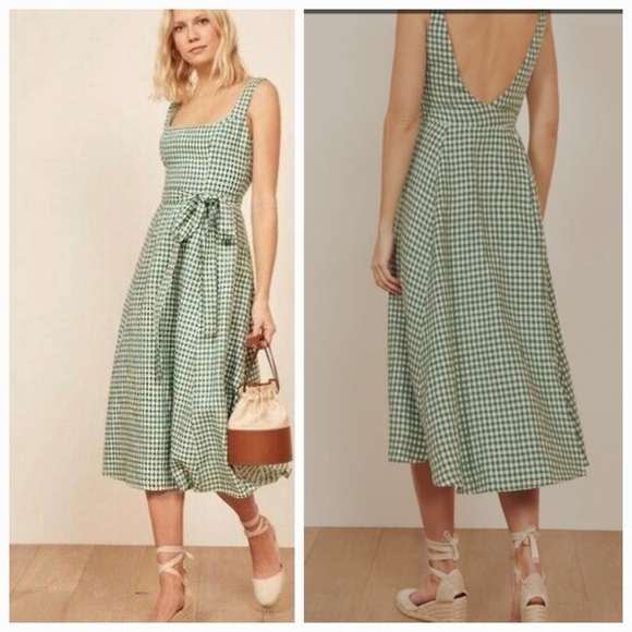 Reformation Dresses & Skirts - Reformation Garten linen midi wrap dress Size Small